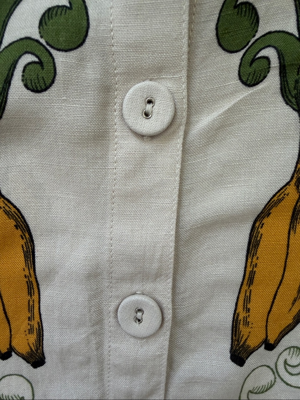 Farm Rio x Anthropologie Puff-Sleeve Printed Buttondown Blouse -SMALL - Picture 10 of 11